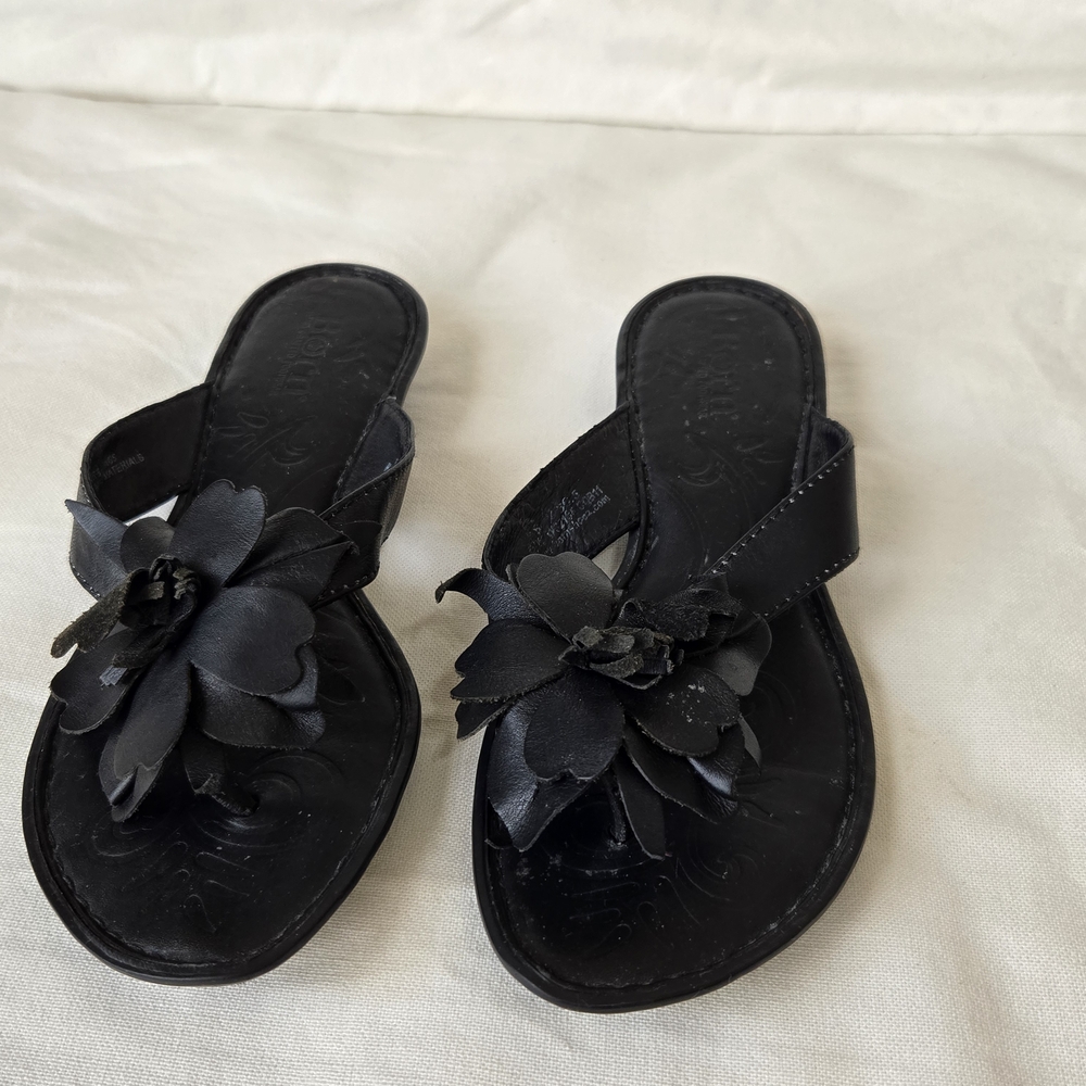 Born Black Floral Women's Sandals